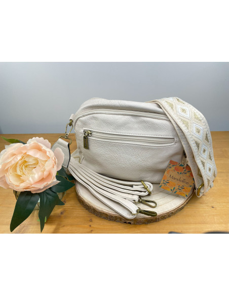 SAC BANDOULIERE EMA Couleur:BEIGE