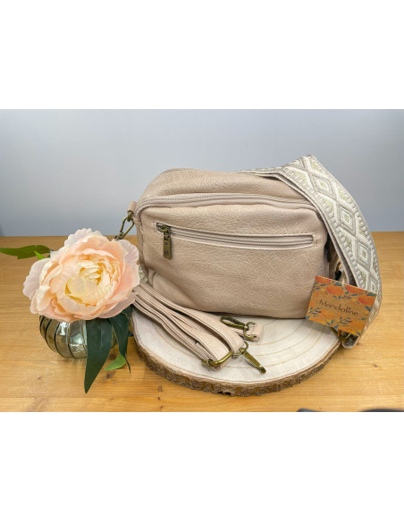 SAC BANDOULIERE EMA Couleur:TAUPE
